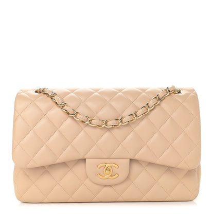 Chanel Lambskin Quilted Jumbo Double Flap Beige Clair 1 of 11