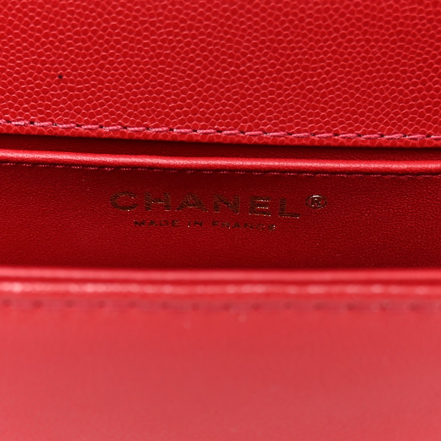 Chanel Caviar Medium Boy Logo Top Handle Flap Red 6 of 11