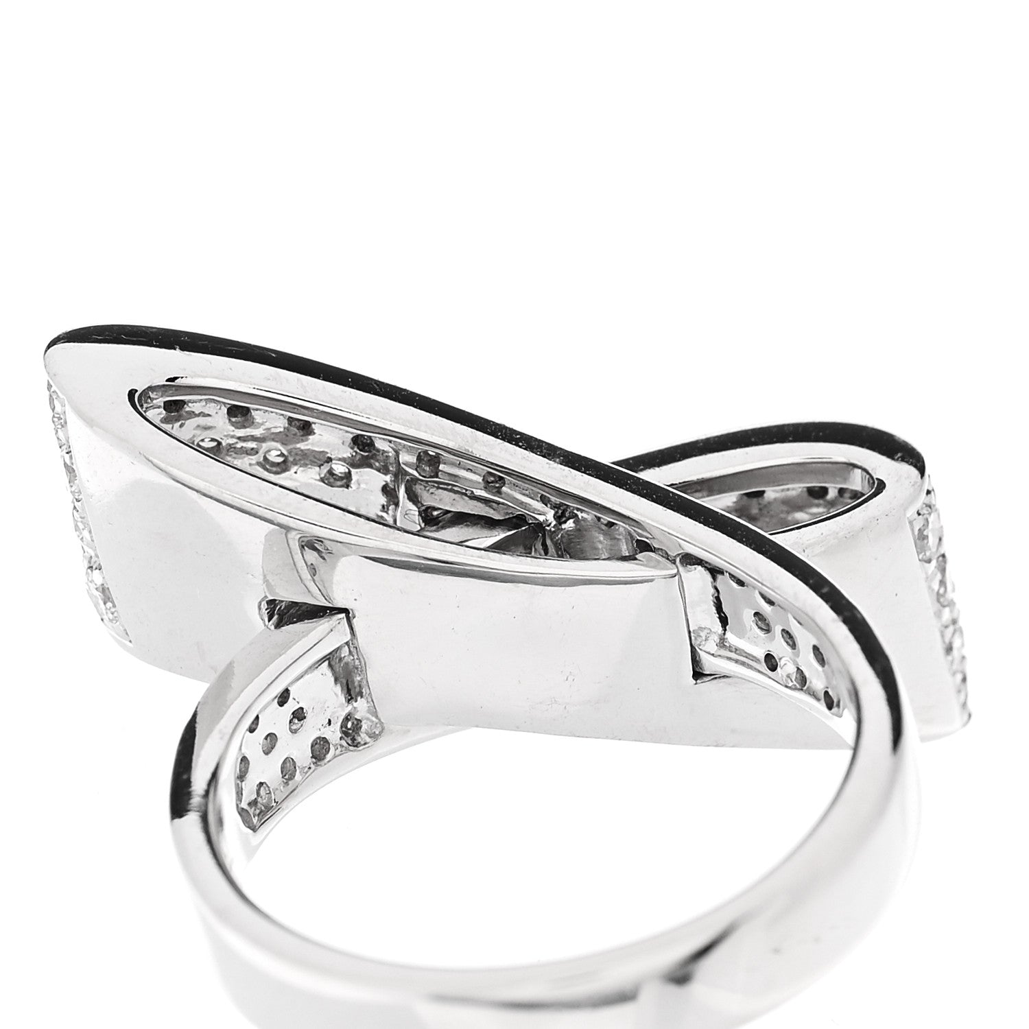 Parker & West by FASHIONPHILE 18K White Gold Diamond 1.26ctw Bow Ring 53 6.25 8 of 10