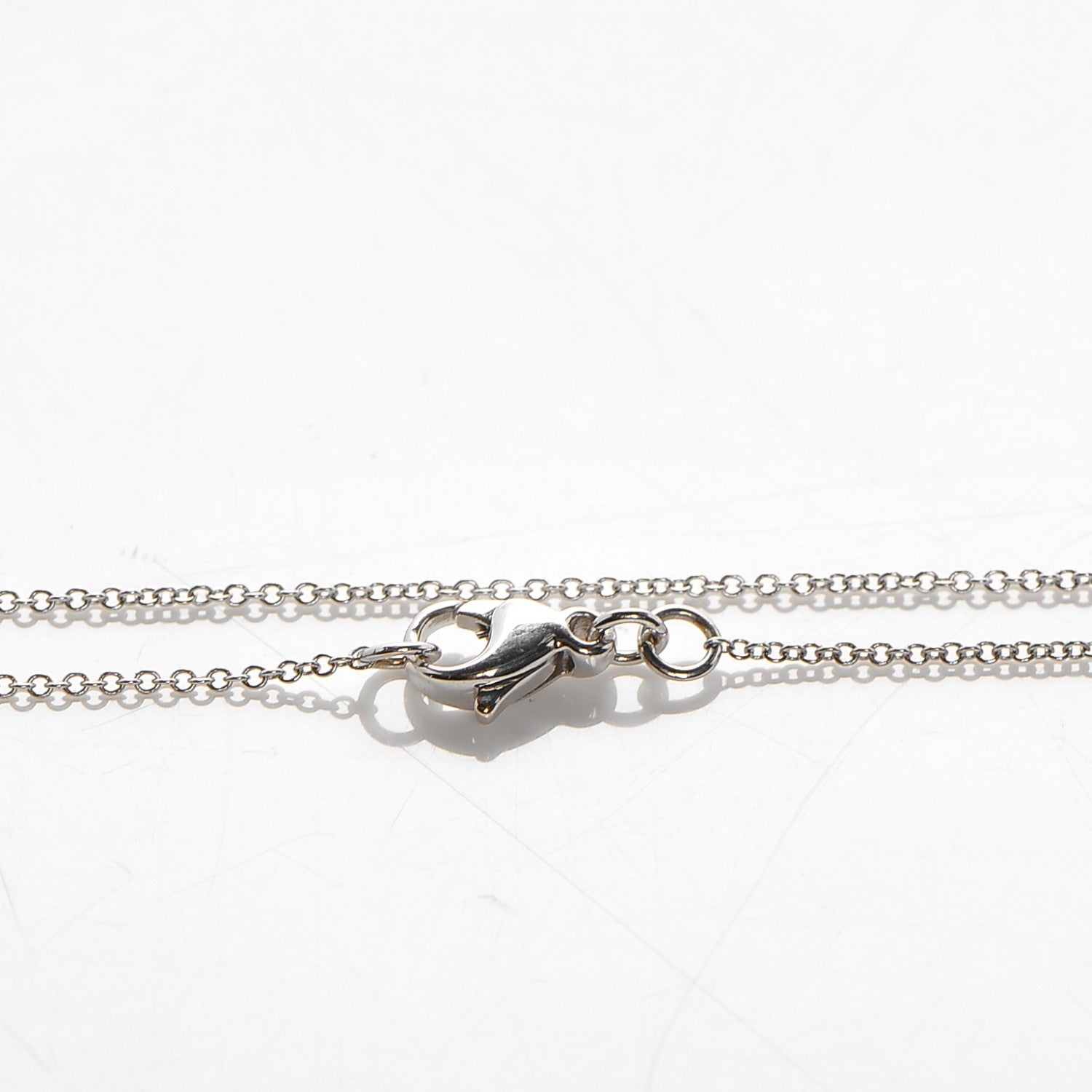 Tiffany 18K White Gold Metro Cross Pendant Necklace 5 of 5