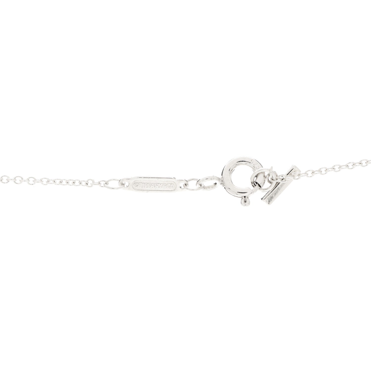 Tiffany Sterling Silver Large T Smile Pendant Necklace 4 of 5