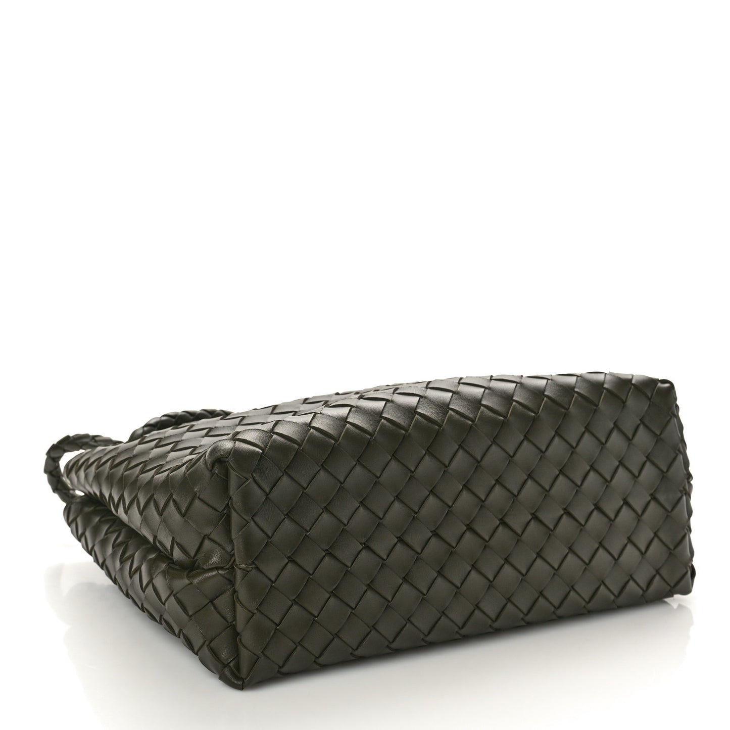 Nappa Intrecciato Medium Andiamo Shoulder Bag Dark Green