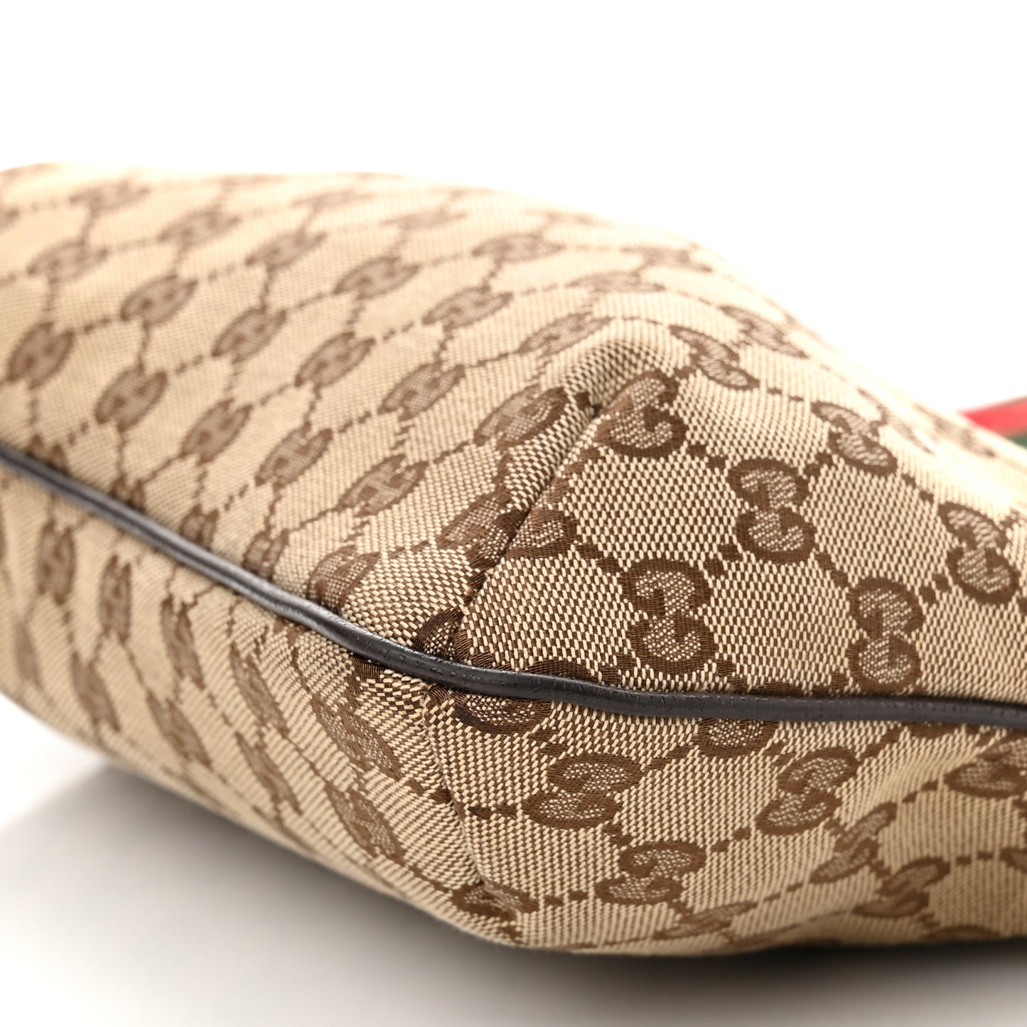 Monogram Web Small Flat Messenger Crossbody Dark Brown