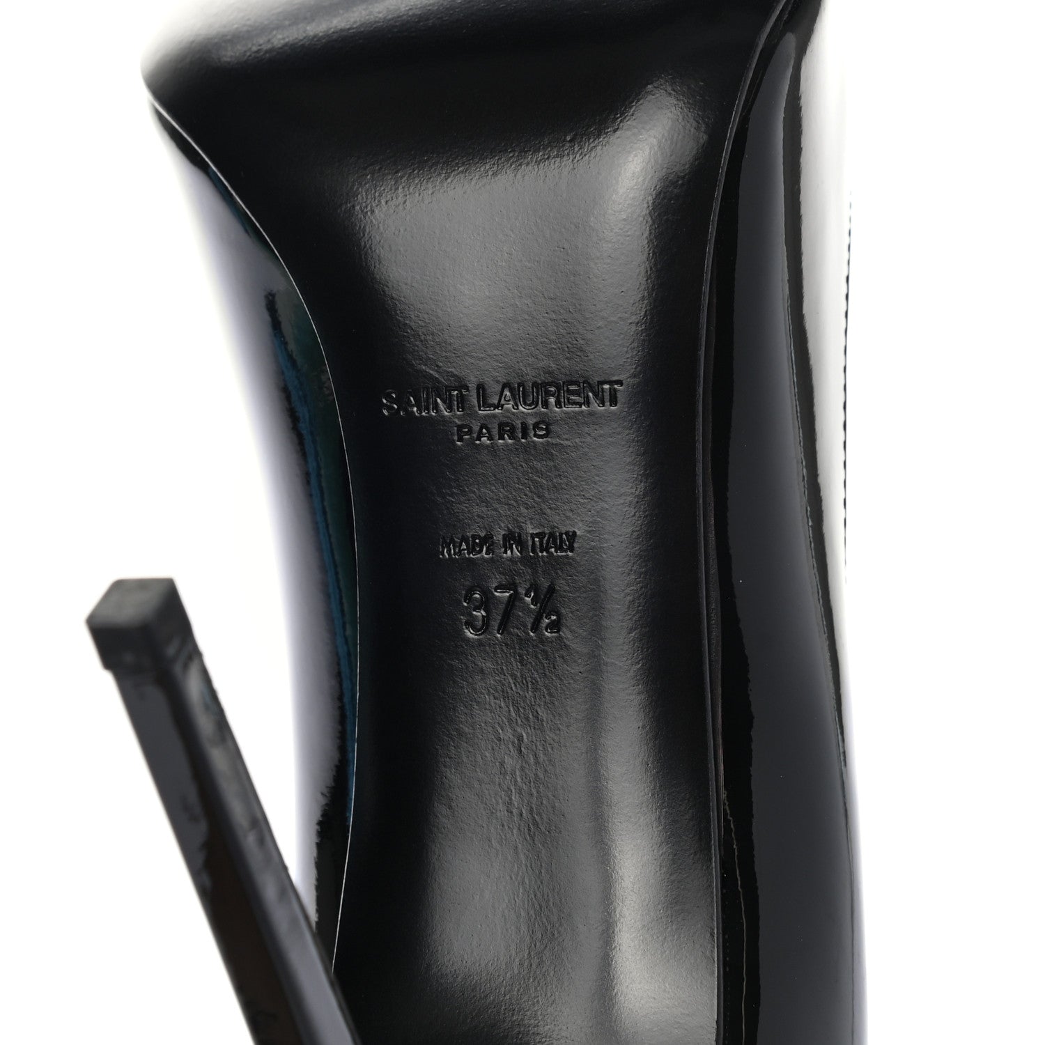 Saint Laurent Patent Classic Paris 105 Escarpin Pumps 37.5 Black 6 of 9