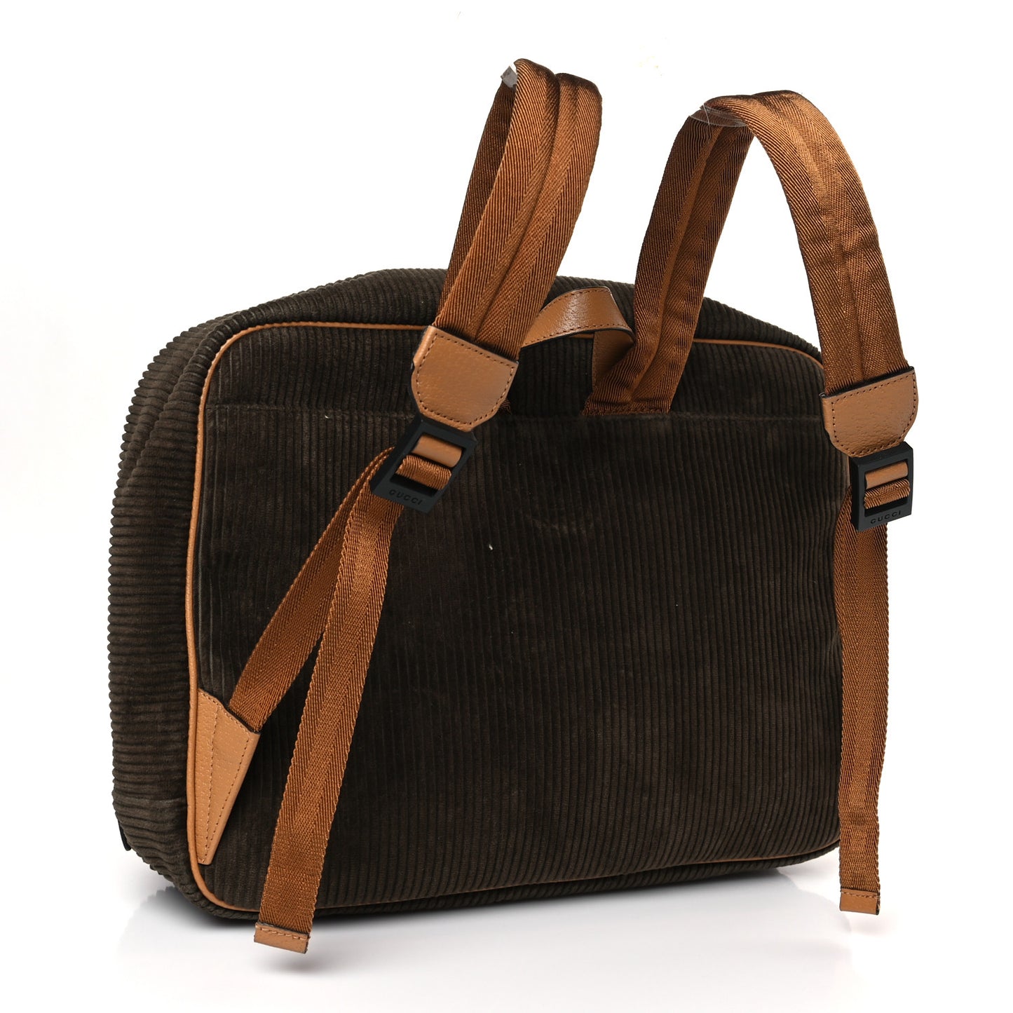 Calfskin Corduroy Childrens Interlocking G Star Patch Backpack Brown