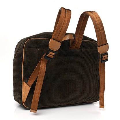 Gucci Calfskin Corduroy Childrens Interlocking G Star Patch Backpack Brown 3 of 9