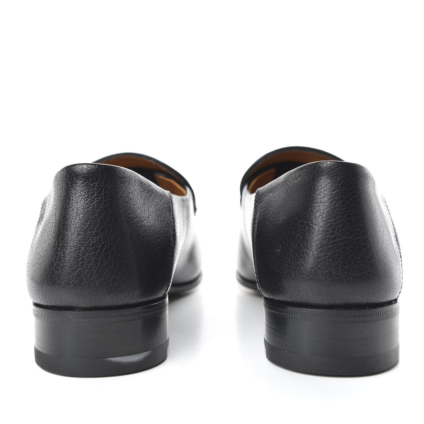 Goatskin Mens Horsebit Loafers 7 Black