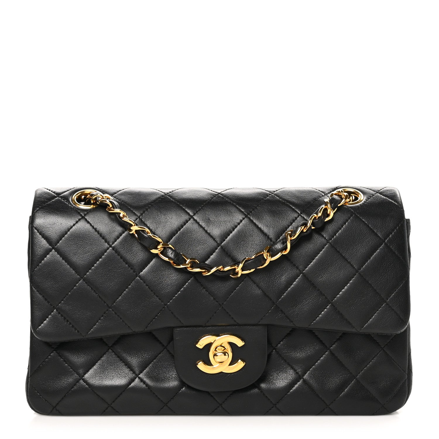 Chanel Lambskin Quilted Small Double Flap Black 1 of 10