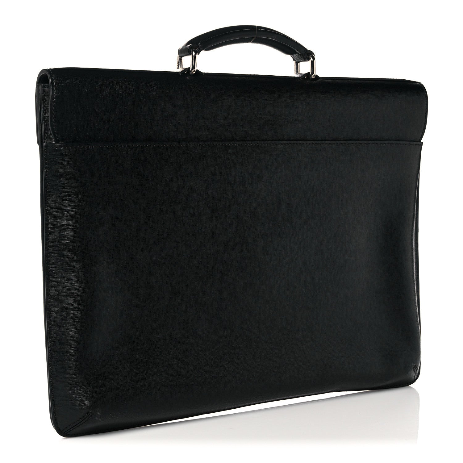 Fendi Vitello Elite Flamingo Slim Business Bag Black 3 of 11