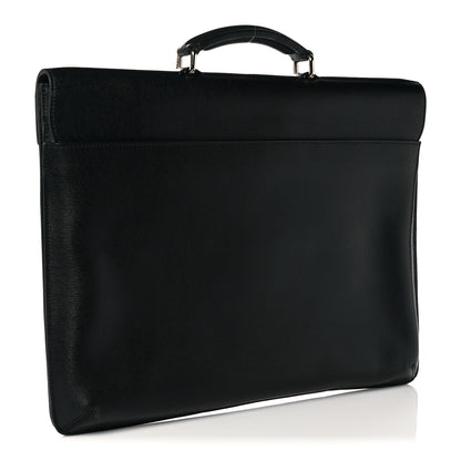 Fendi Vitello Elite Flamingo Slim Business Bag Black 3 of 11