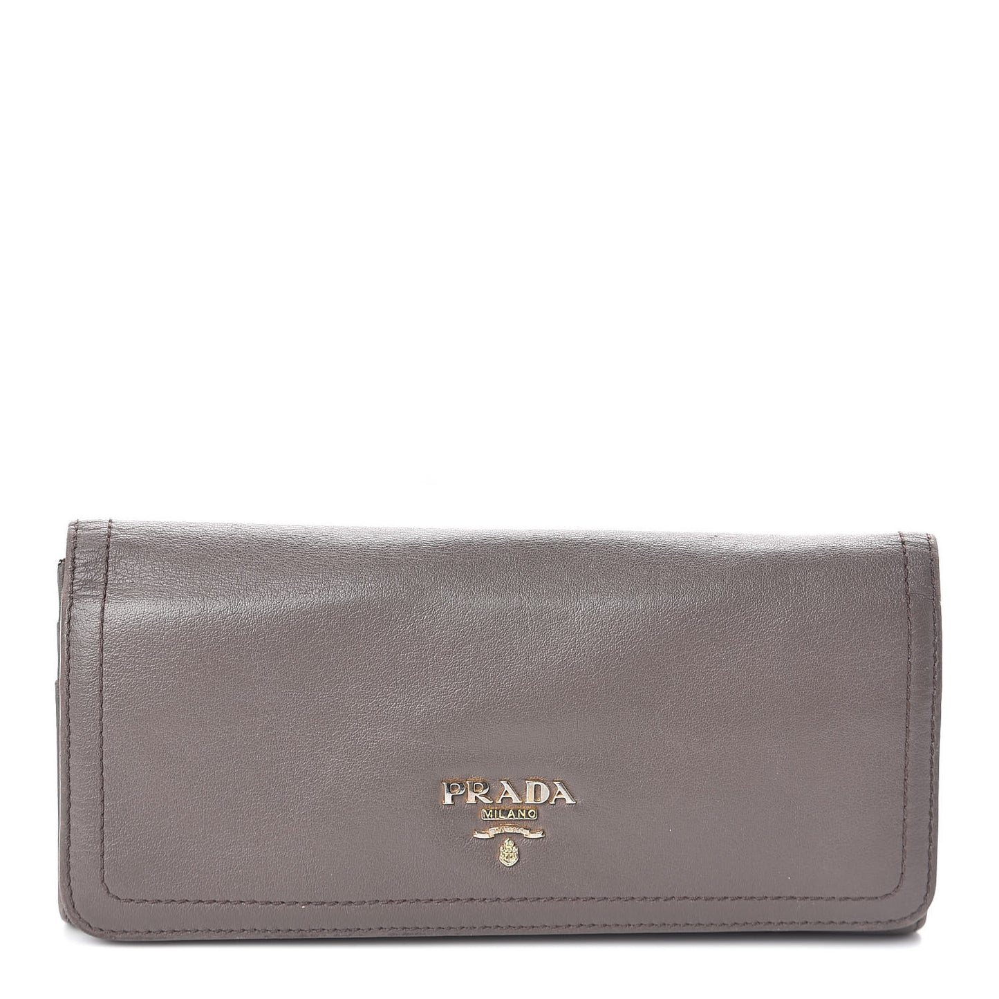 Calfskin Continental Flap Wallet Argilla