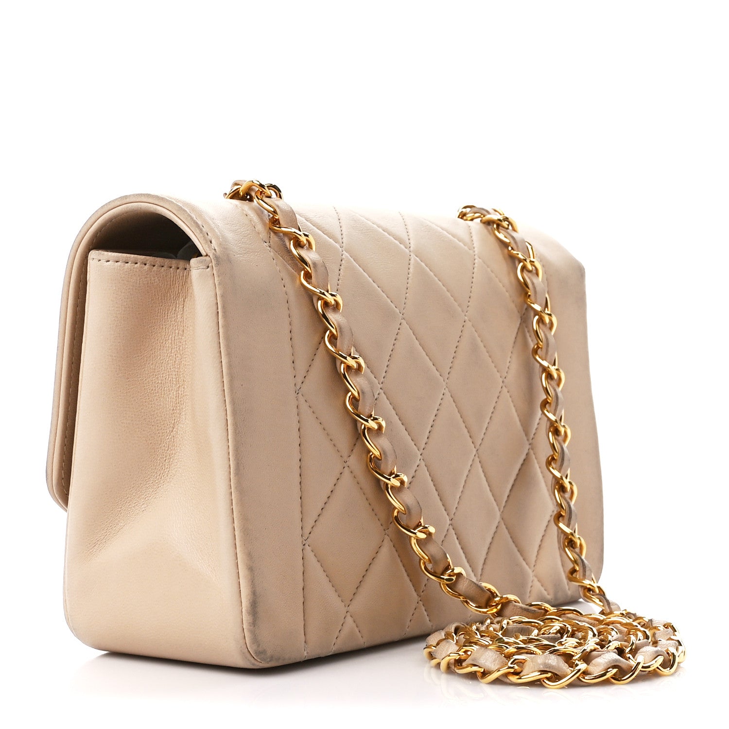 Chanel Lambskin Quilted Small Single Flap Beige 3 of 16