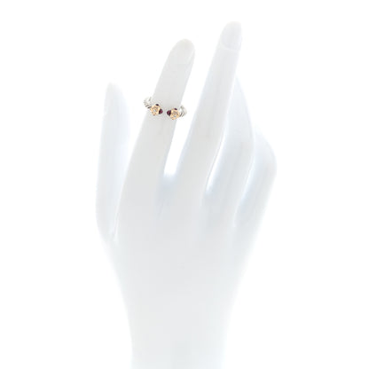 David Yurman Sterling Silver 14K Yellow Gold Diamond Garnet Renaissance Ring 47 4 2 of 5