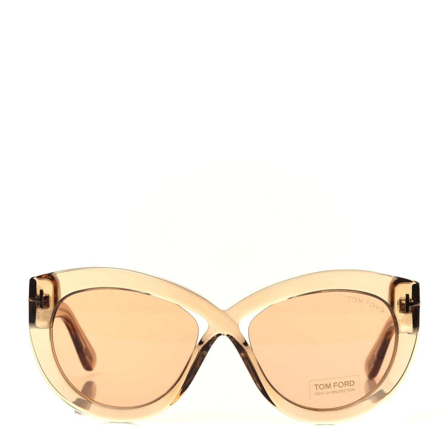 Tom Ford Diane Sunglasses TF577 Shiny Light Brown 2 of 7