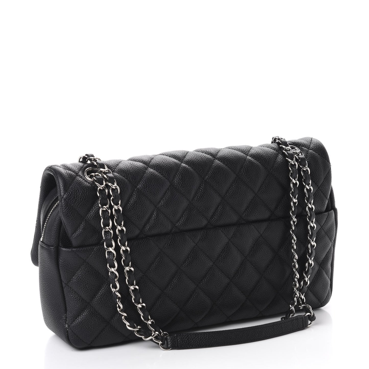 Caviar Quilted Jumbo Easy Flap Black
