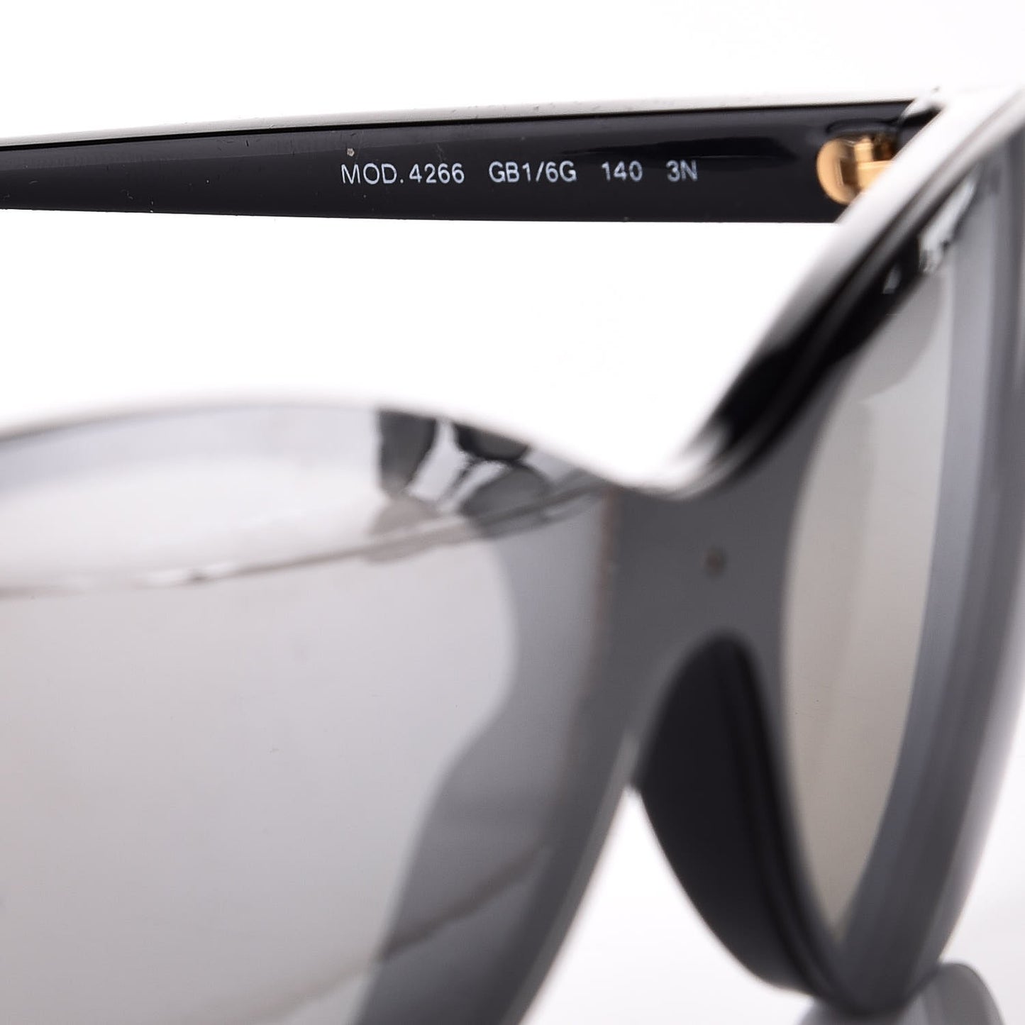 Mirrored Cat Eye Sunglasses 4266 Black