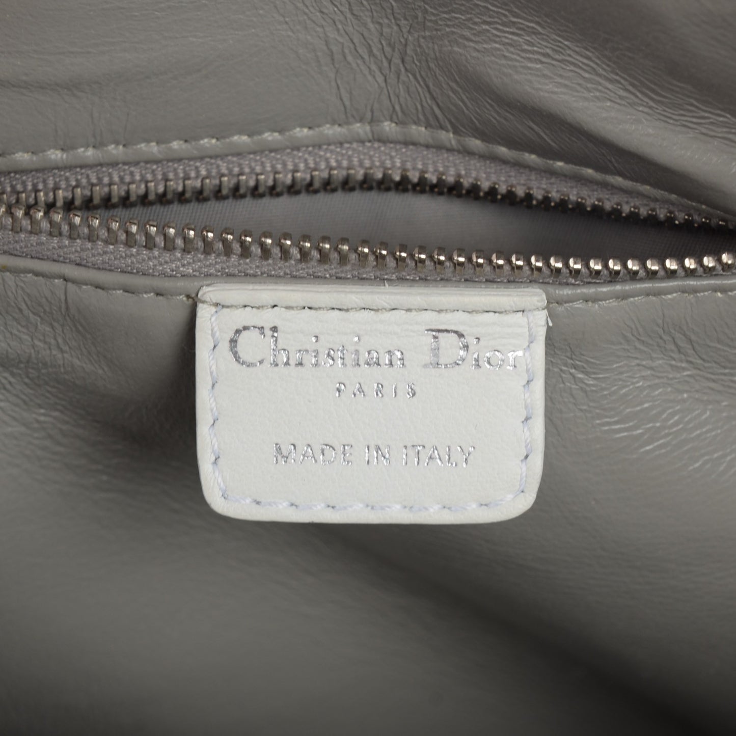 Lambskin Woven Lady Dior Avenue Tote White