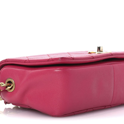 Chanel Caviar Quilted Small Fashion Therapy Flap Bag Dark Pink 4 of 13
