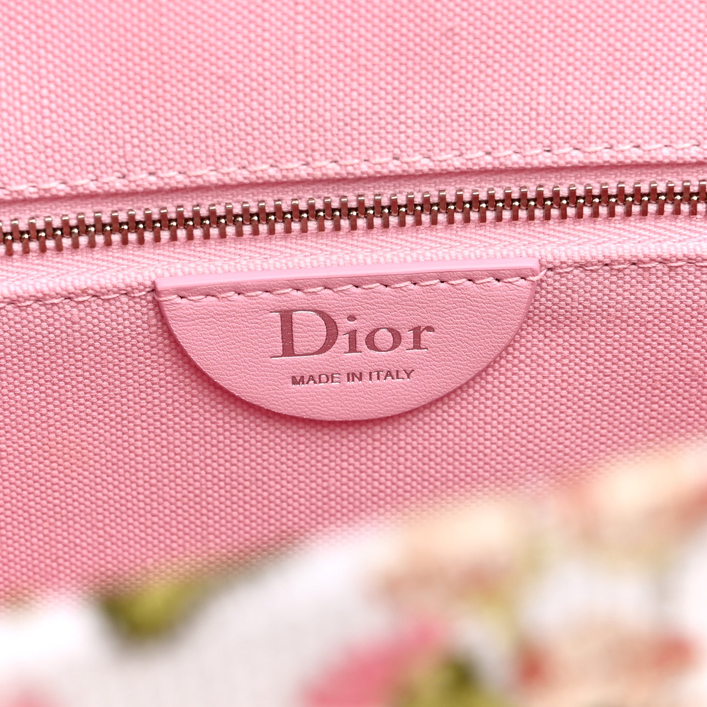 Cotton Toile De Jouy Daisy Garden Embroidered Dior Medaillon Small Book Tote With Strap Pink Multicolor