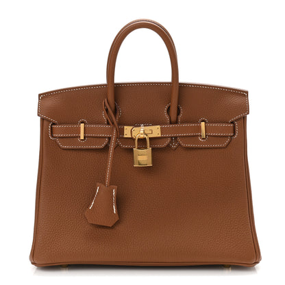 Hermes Togo Birkin 25 Gold 1 of 11