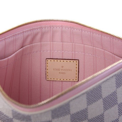 Louis Vuitton Damier Azur Neverfull MM GM Pochette Rose Ballerine 6 of 7