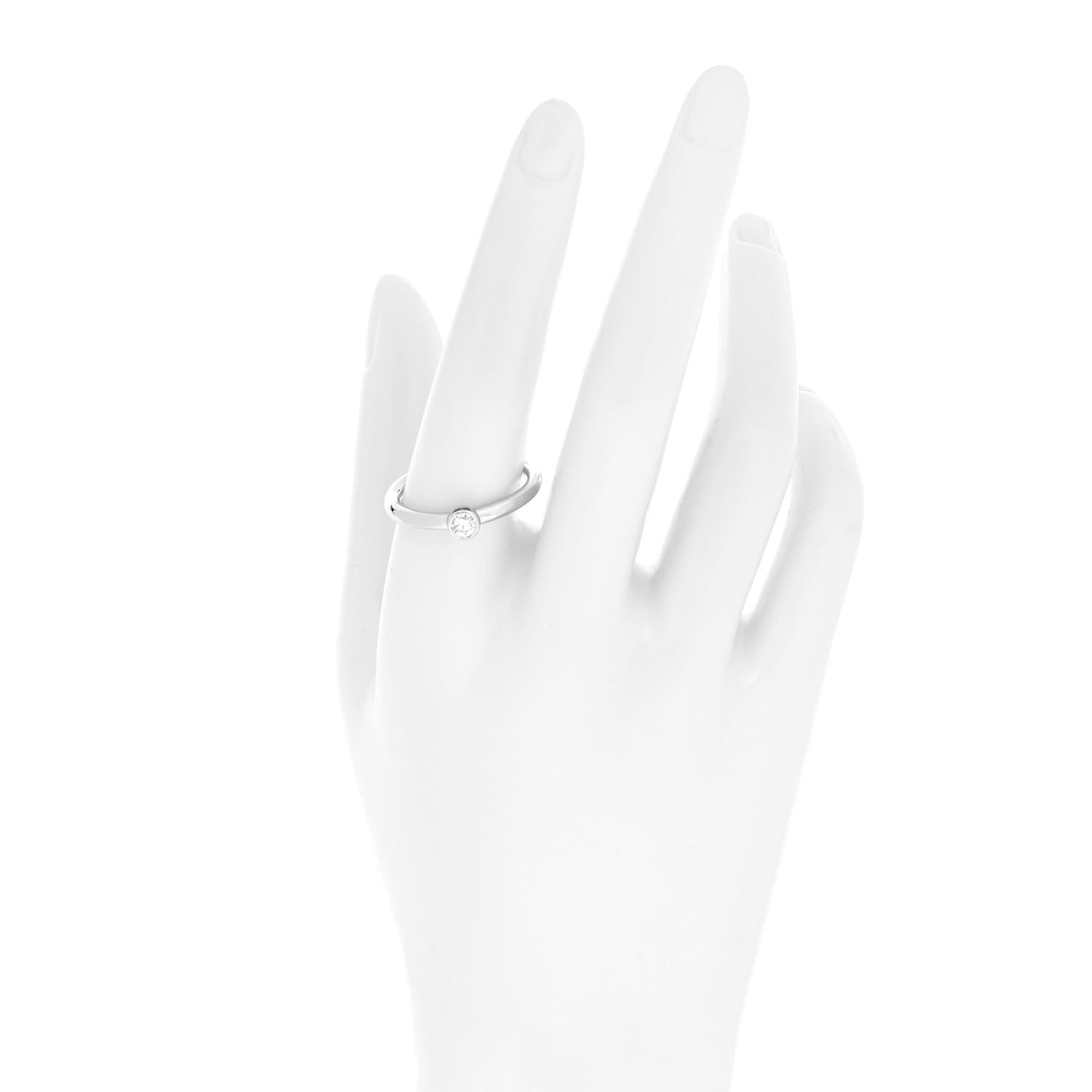 Platinum Diamond .19ct Bezet Ring 61 9.5