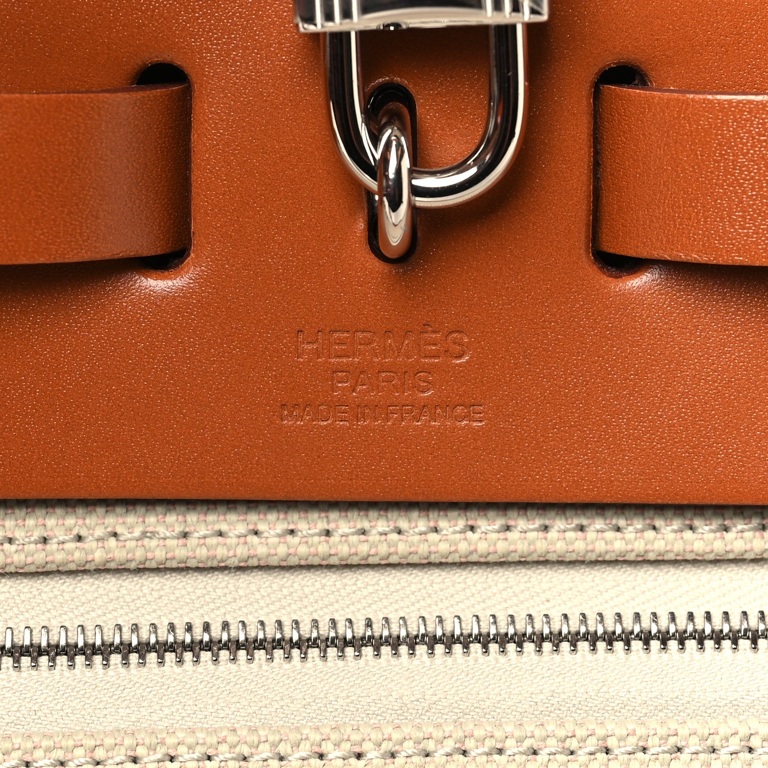 Hermes Vache Hunter Criss Viking Herbag Zip Retourne 31 PM Ecru Beige Naturel 7 of 11