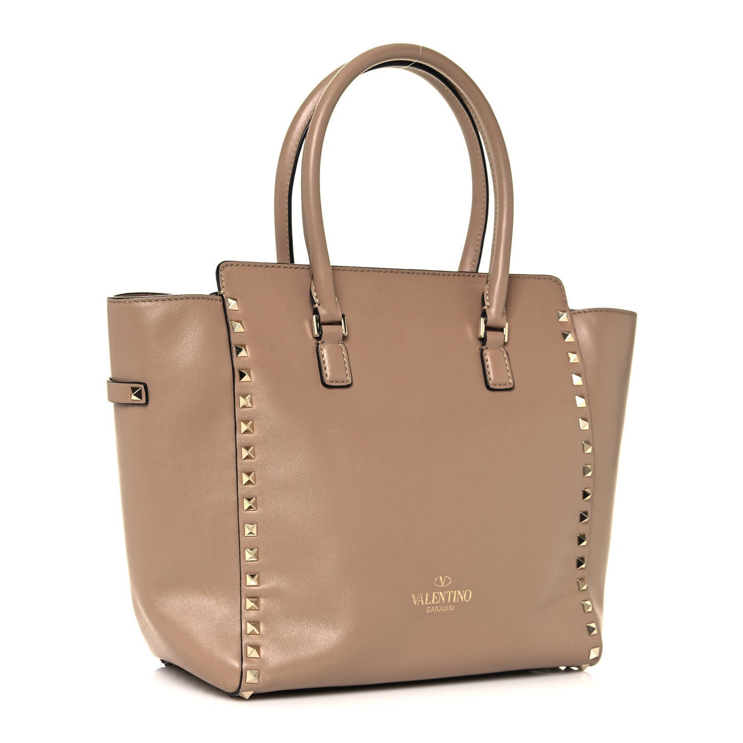 Vitello Rockstud Double Handle Tote Alpaca
