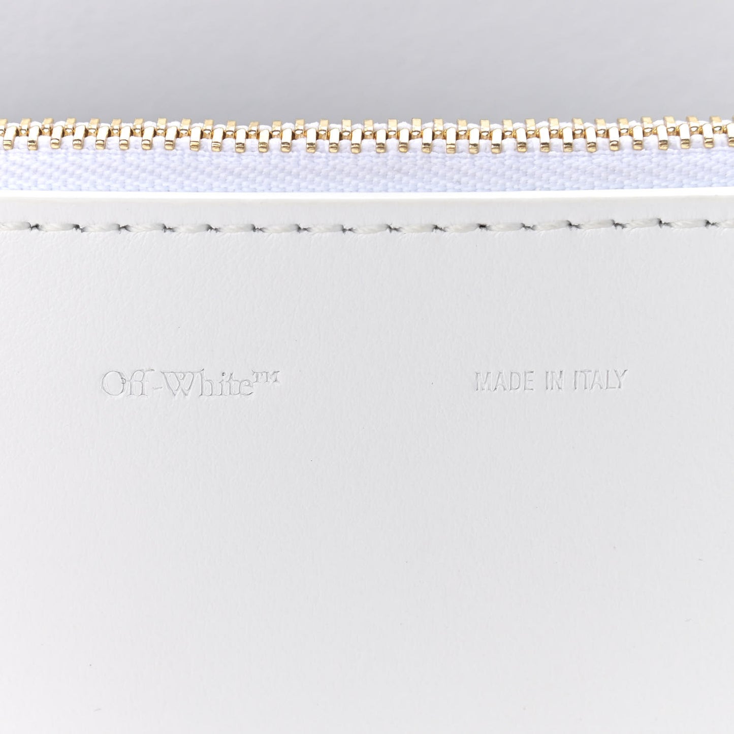 Calfskin Metallic Mini Binder Clip Crossbody White Gold