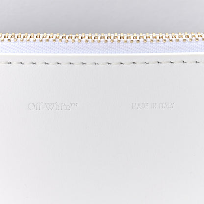 Off-White Calfskin Metallic Mini Binder Clip Crossbody White Gold 6 of 10