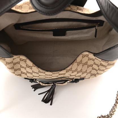 Gucci Monogram Margaux Calfskin Medium Emily Hobo Beige Ebony Cocoa 5 of 11