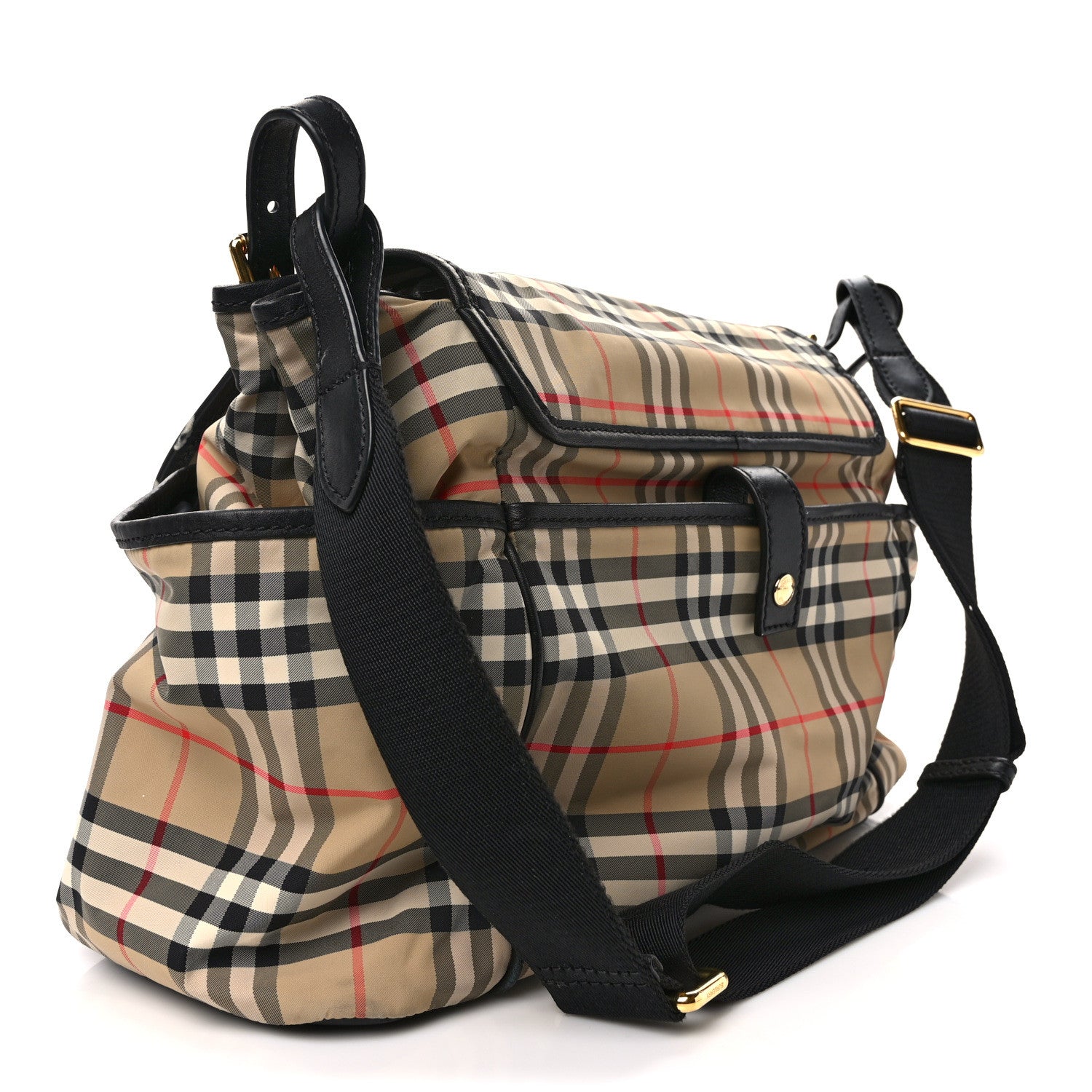 Burberry Nylon Vintage Check Logo Diaper Bag 3 of 14