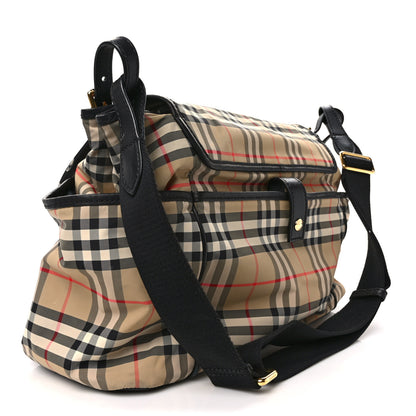 Burberry Nylon Vintage Check Logo Diaper Bag 3 of 14