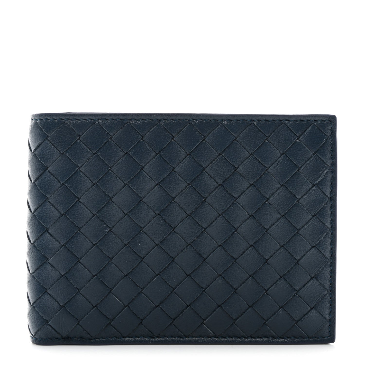 Bottega Veneta Nappa Intrecciato Bi-Fold Wallet Denim 1 of 8