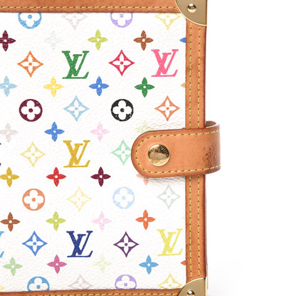 Louis Vuitton Monogram Multicolor Small Ring Agenda Cover White 8 of 11