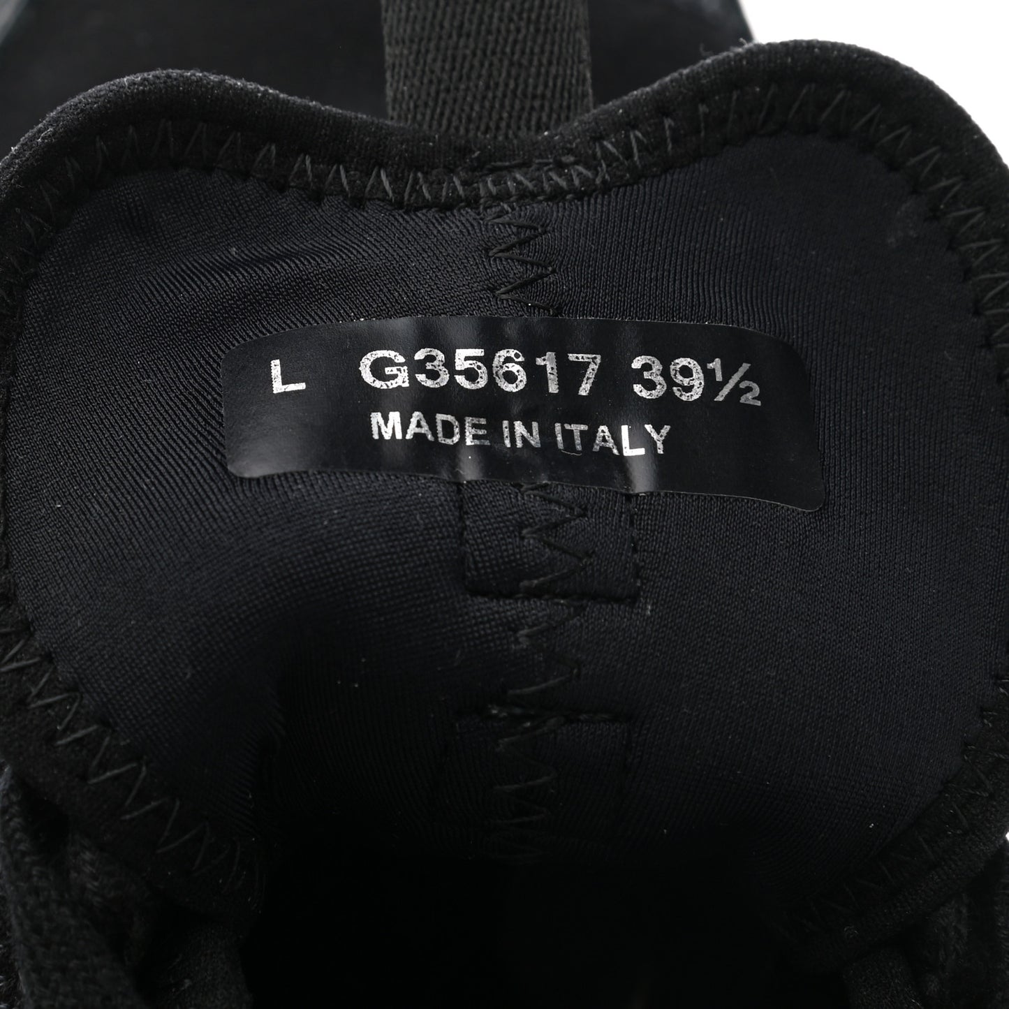 Velvet Calfskin Mixed Fibers CC Sneakers 39.5 Black