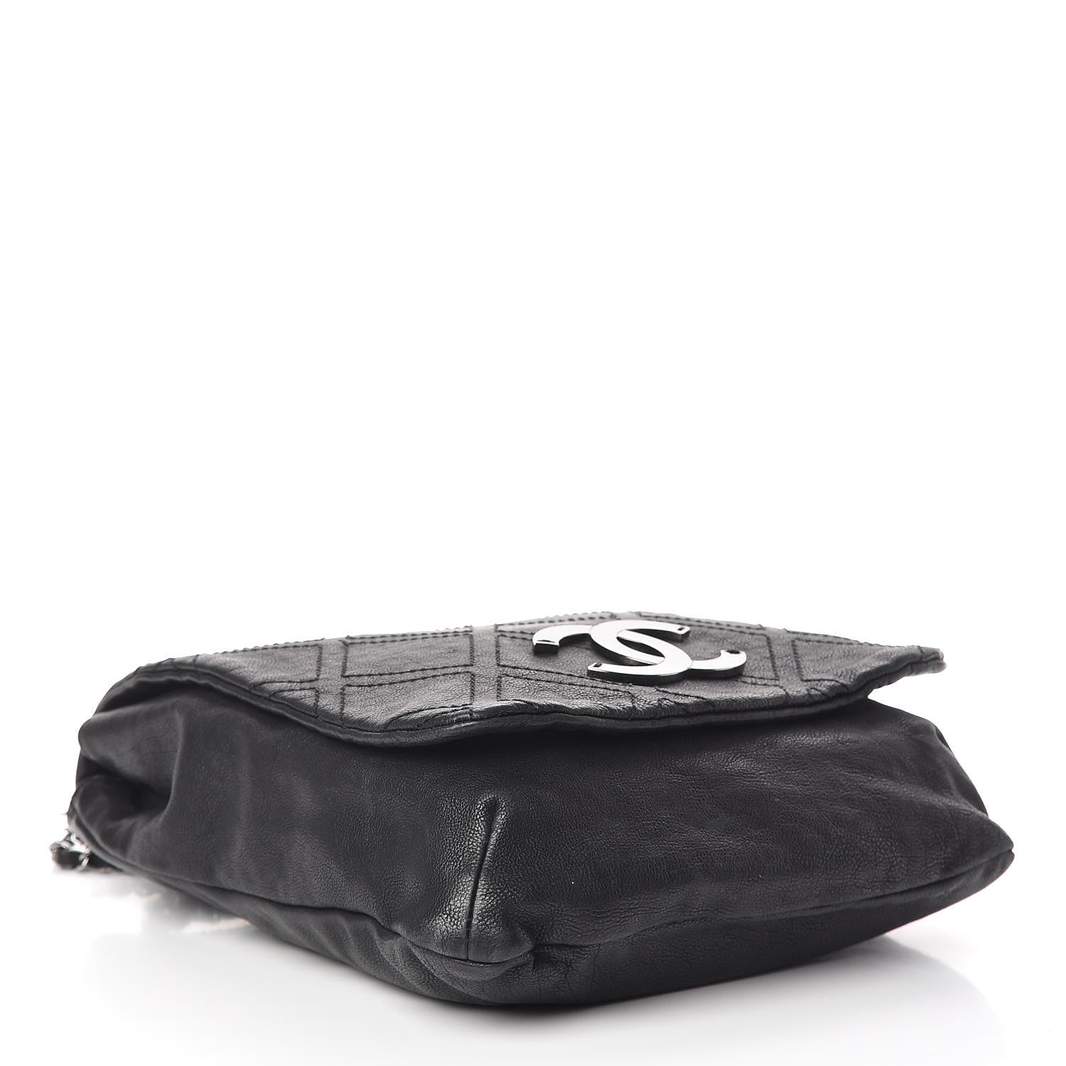Chanel Calfskin Diamond Stitch Large Messenger Black 4 of 13