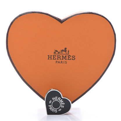 Hermes Palladium Coeur Scarf Ring Black 5 of 5