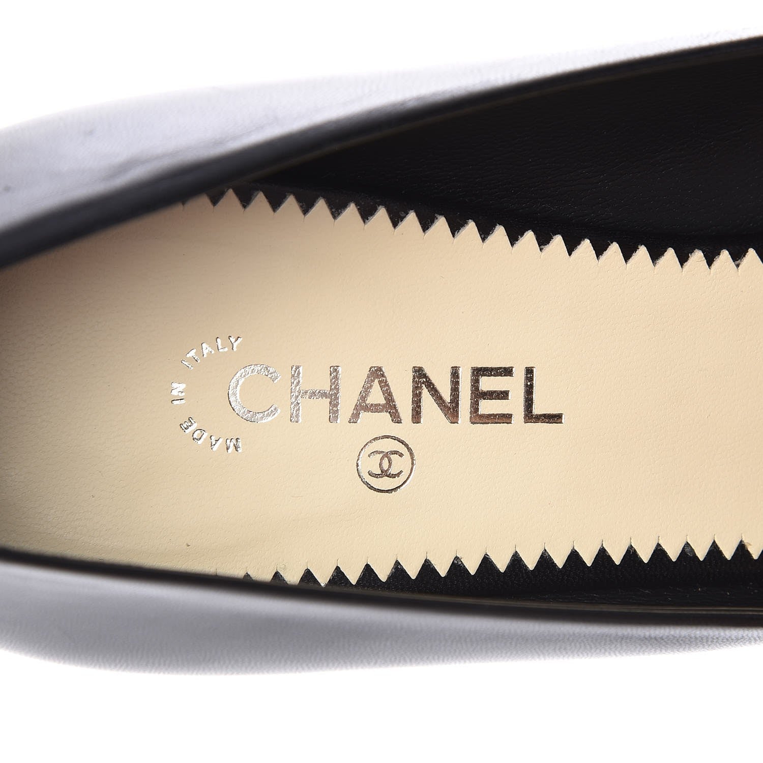 Chanel Lambskin Satin Cap Toe Pearl Pumps 38 Black 7 of 8