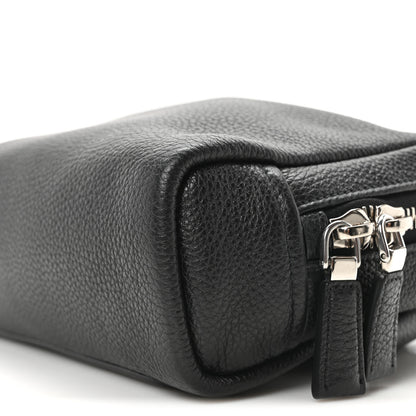 Prada Vitello Daino Charm Shoulder Bag Black 9 of 9