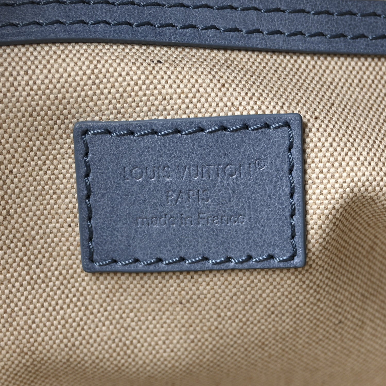 Louis Vuitton Damier Denim Vagabond Hobo Blue 6 of 8