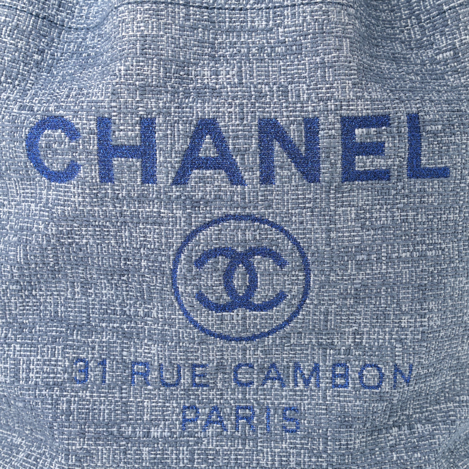 Chanel Canvas Large Deauville Backpack Blue 8 of 10