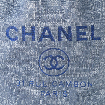 Chanel Canvas Large Deauville Backpack Blue 8 of 10