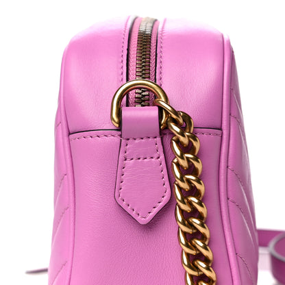 Gucci Calfskin Matelasse Small GG Marmont Chain Shoulder Bag Candy Mousse 14 of 15