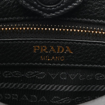 Prada Vitello Daino Hobo Messenger Bag Black 6 of 9