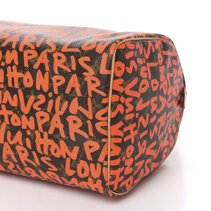 Louis Vuitton Monogram Graffiti Speedy 30 Orange 8 of 9