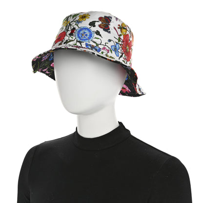 Gucci Printed Silk Flora Reversible Bucket Hat 58 Multicolor 2 of 13