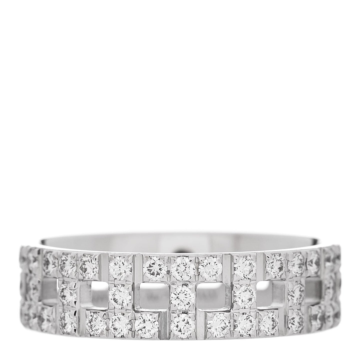 18K White Gold Diamond T True Wide Ring 56 7.5