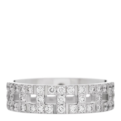 Tiffany 18K White Gold Diamond T True Wide Ring 56 7.5 1 of 4