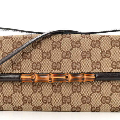 Gucci Monogram Bamboo Bar Clutch Dark Brown 8 of 12